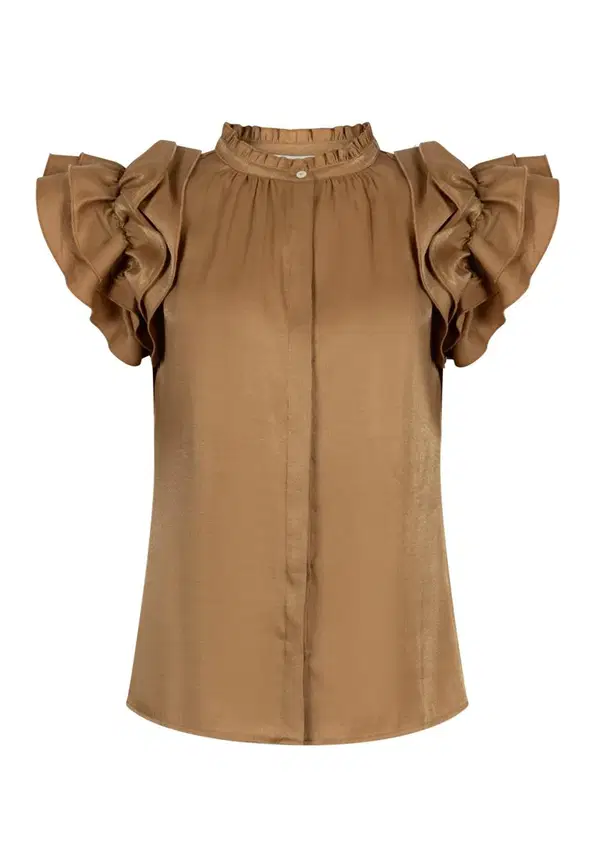 Aaiko Blouse GEZANA VIS 355 Bruin 1