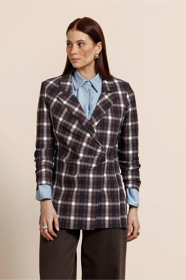 Studio Anneloes Blazer Cinta Check Bruin 1