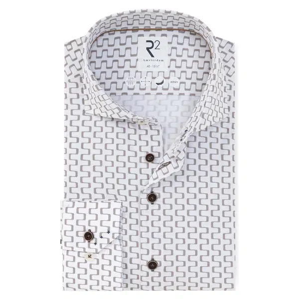 R2 Amsterdam Overhemd 132.WSP.024 Beige 1