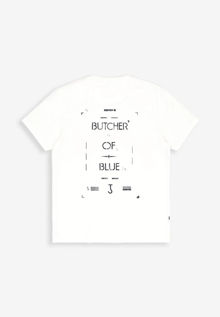 Butcher of Blue T-Shirt Stencil Wit 4