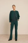 Studio Anneloes Pantalon Flair bonded trou Groen 4