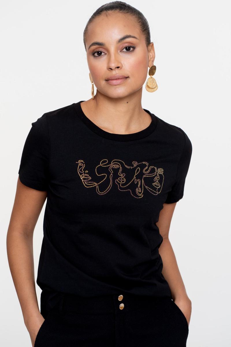 Geisha T-Shirt 52608-41 Zwart 1