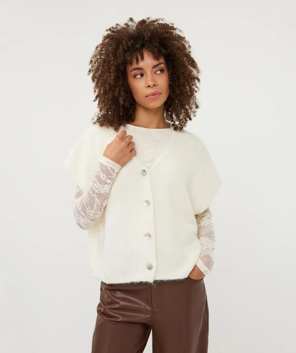 EsQualo Vest W26.03702 Off-White 1