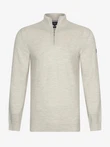 Cavallaro Trui Merino Half Zip Beige 1