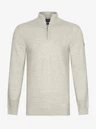 Cavallaro Trui Merino Half Zip Beige 1