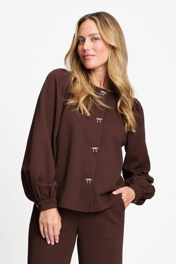 POM Amsterdam Blouse SP9777 Bruin 1