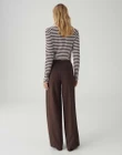 OPUS Pantalon Melane Flow Bruin 3