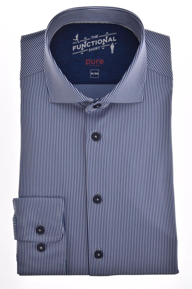 Pure Pure Overhemd 4028-21750 Blauw 1