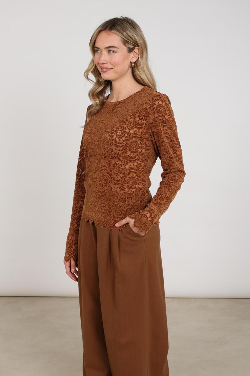 NUKUS Longsleeve NKF01099 Bruin 6