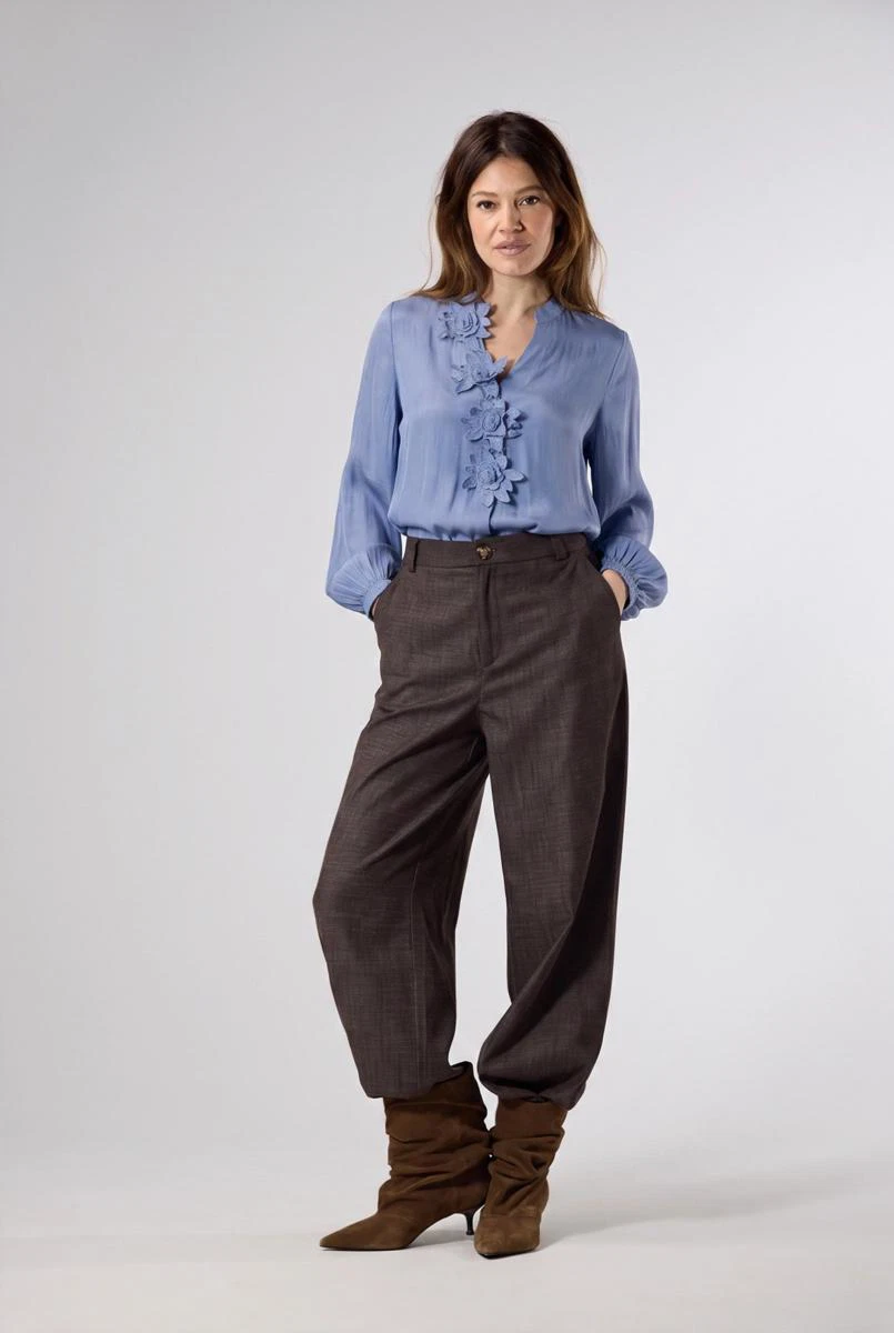 Label DOT Blouse 2621042 Blauw 4