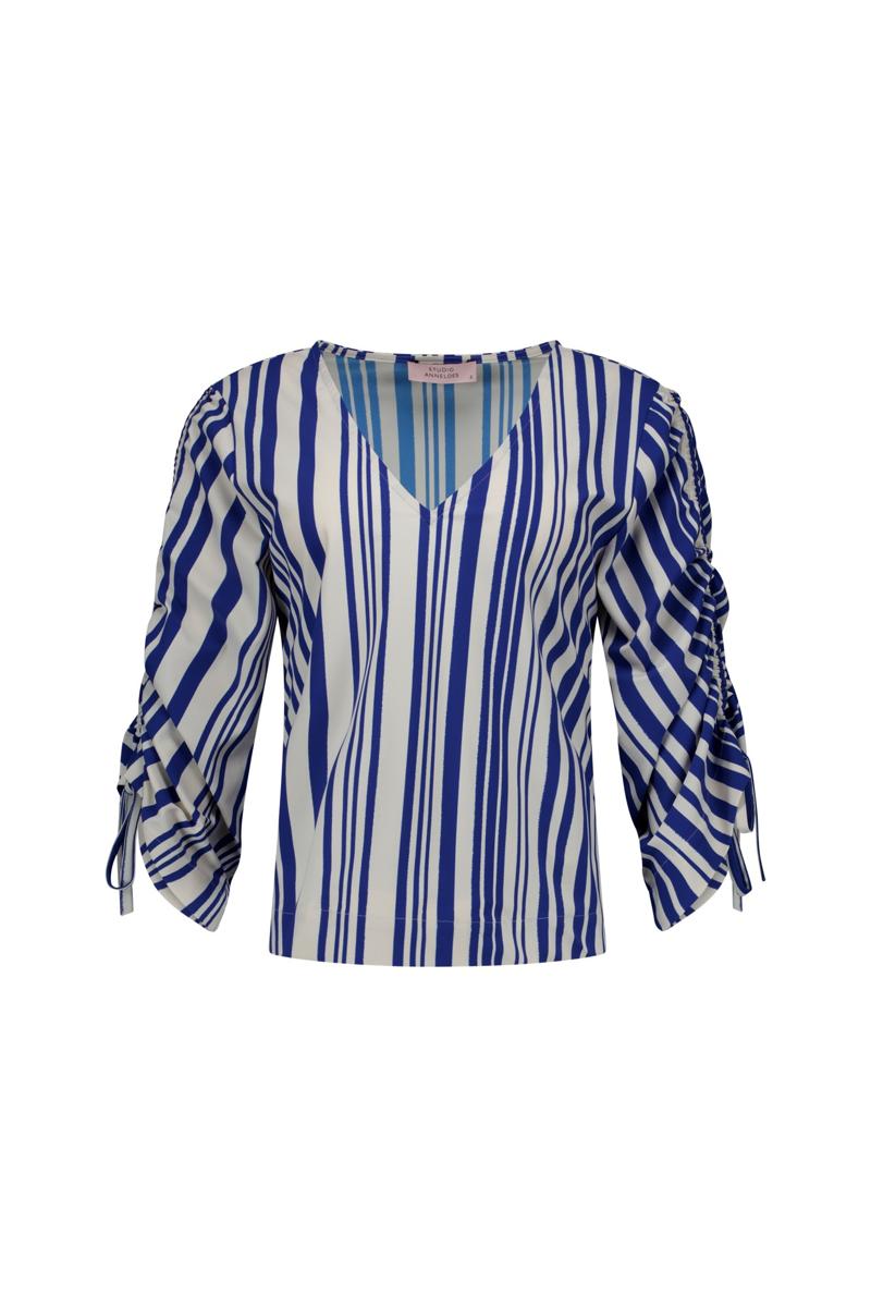 Studio Anneloes Blouse Ollie stripe top Blauw 1
