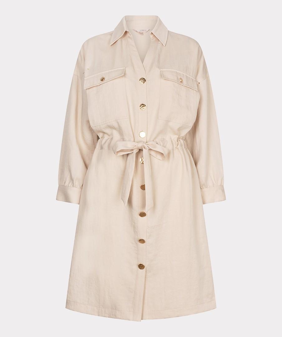 EsQualo Jurk SP26.10036 Beige 2