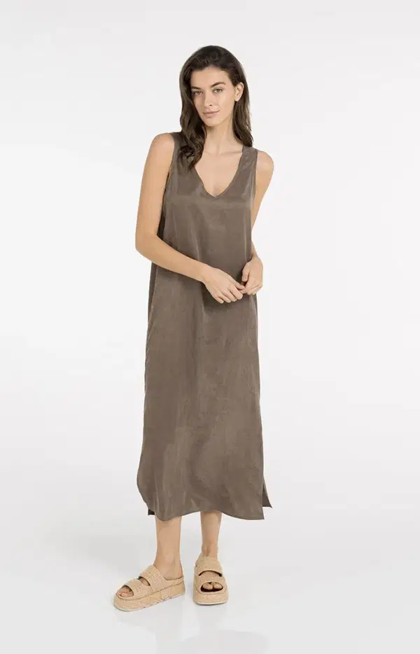 YAYA Jurk 01-601205-605 Bruin 1