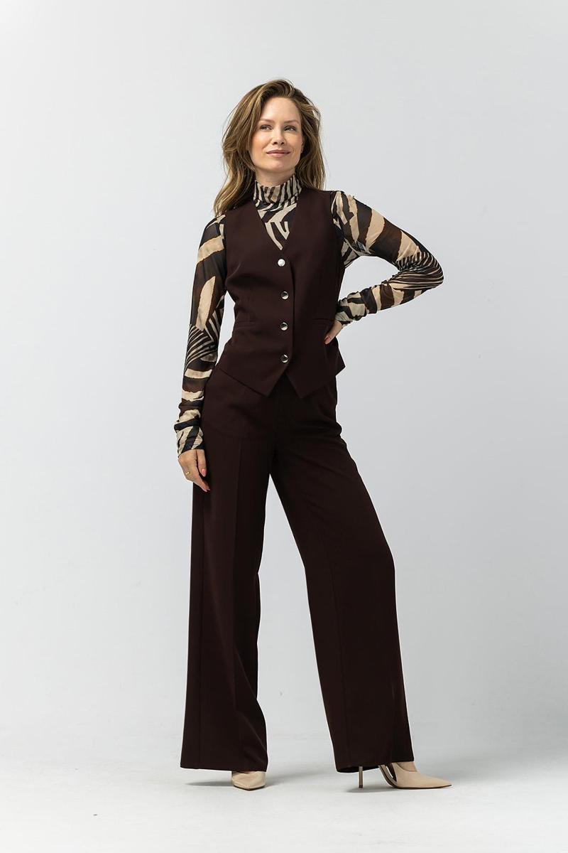 Label DOT Blouse 2525001 Bruin 4