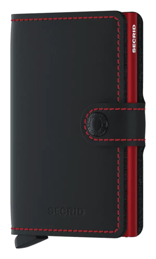 Secrid Miniwallet Matte Black Red Zwart 1