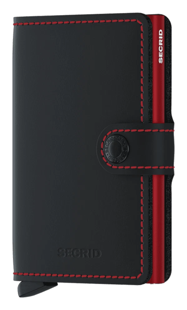 Secrid Miniwallet Matte Black Red Zwart 1