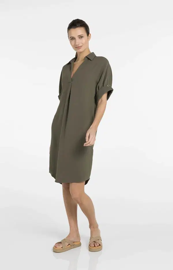 YAYA Jurk 01-601218-604 Groen 1