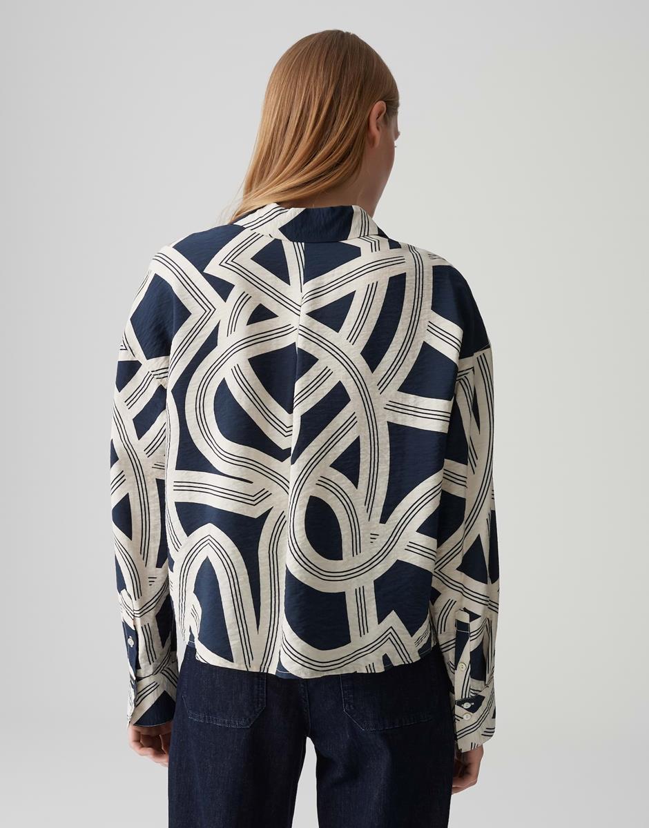 OPUS Blouse Famena Lane Blauw 3