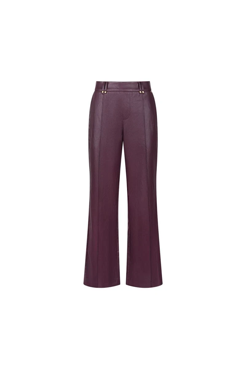NUKUS Pantalon Jill PU Rood 2