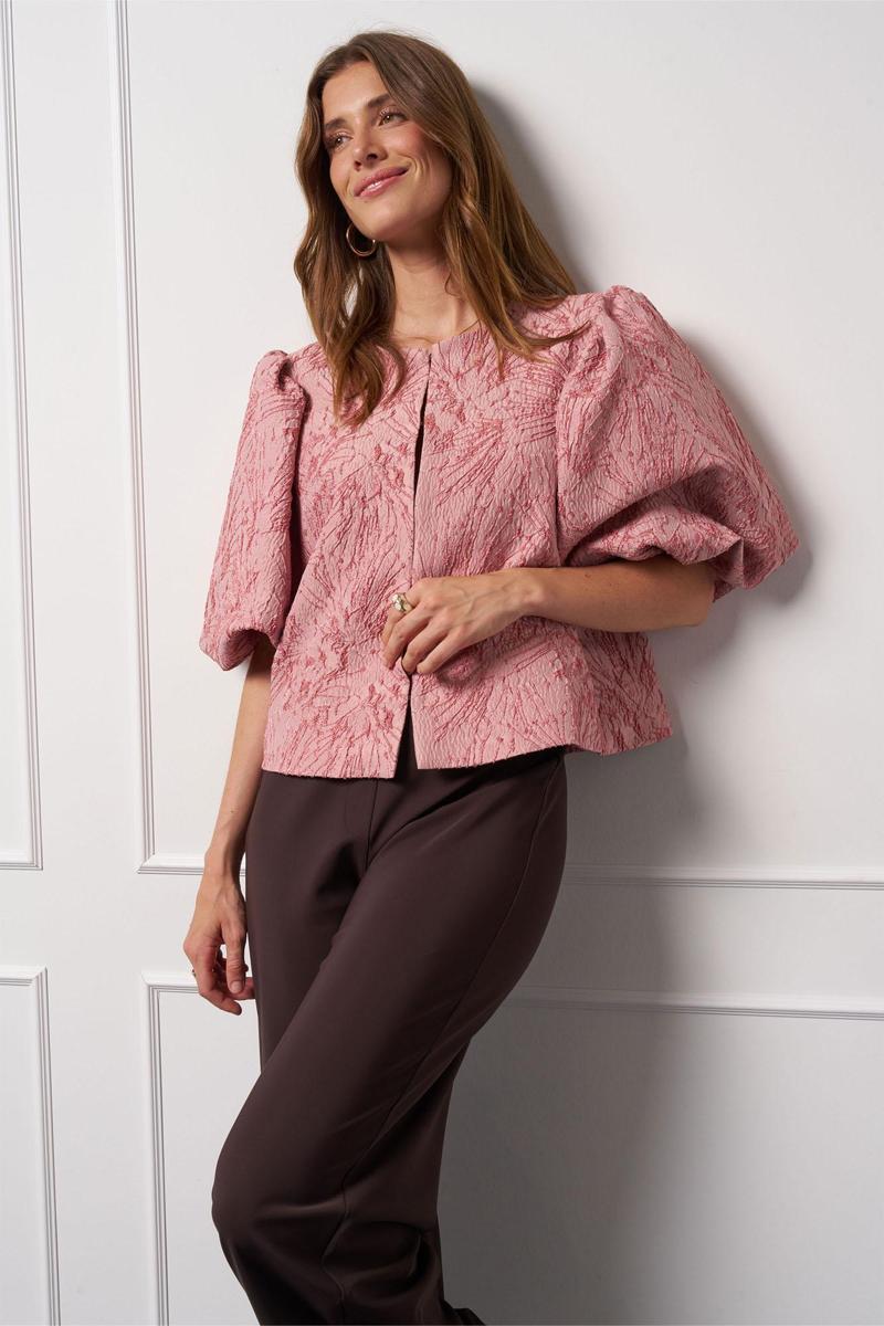 Studio Anneloes Blouse Hanne Jacquard Roze 6
