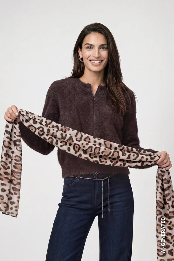 Monari Sjaal 810056 Bruin 1