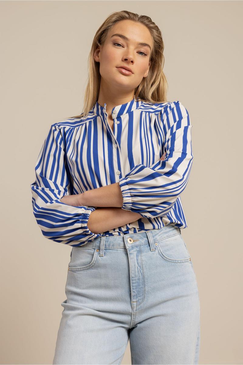 Studio Anneloes Blouse Jinte stripe blou Blauw 5