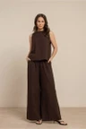 Studio Anneloes Pantalon Grace Linen Bruin 1