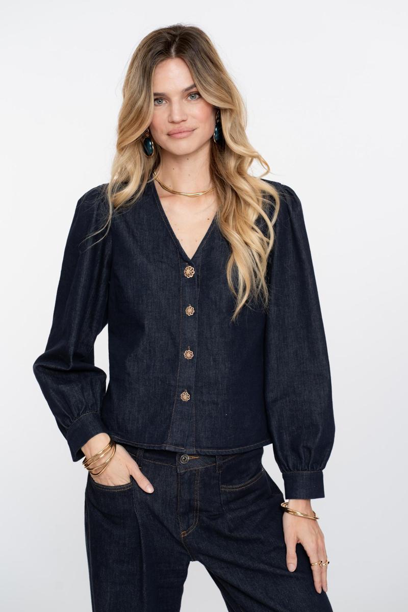 Geisha Blouse 53504-10 Blauw 1