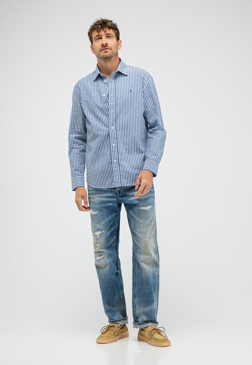 Butcher of Blue Overhemd M2614009 Blauw 3