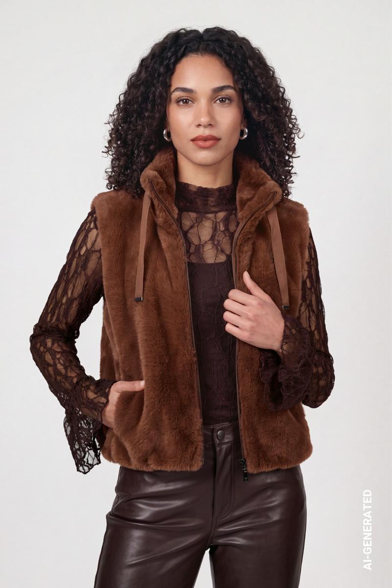 Monari Vest 810143 Bruin 1
