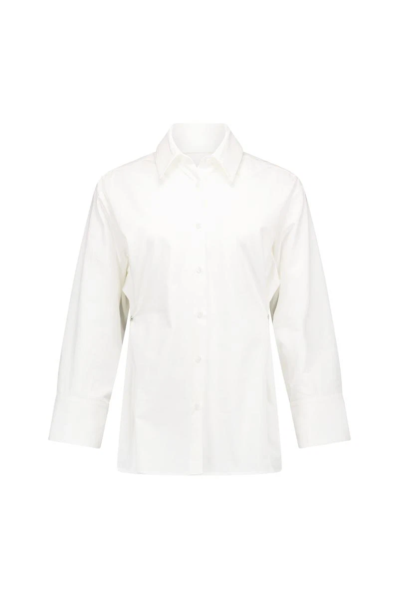 Studio Anneloes Blouse Arina poplin blou Wit 6