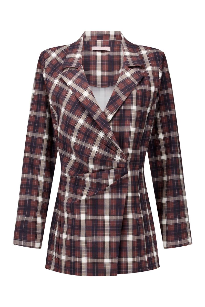 Studio Anneloes Blazer Cinta check blaze Bruin 1