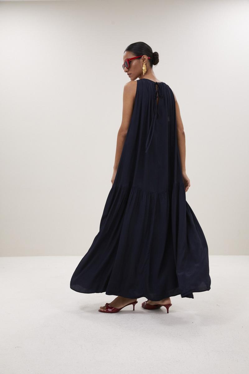 By-Bar Jurk Peggy Twill Blauw 3