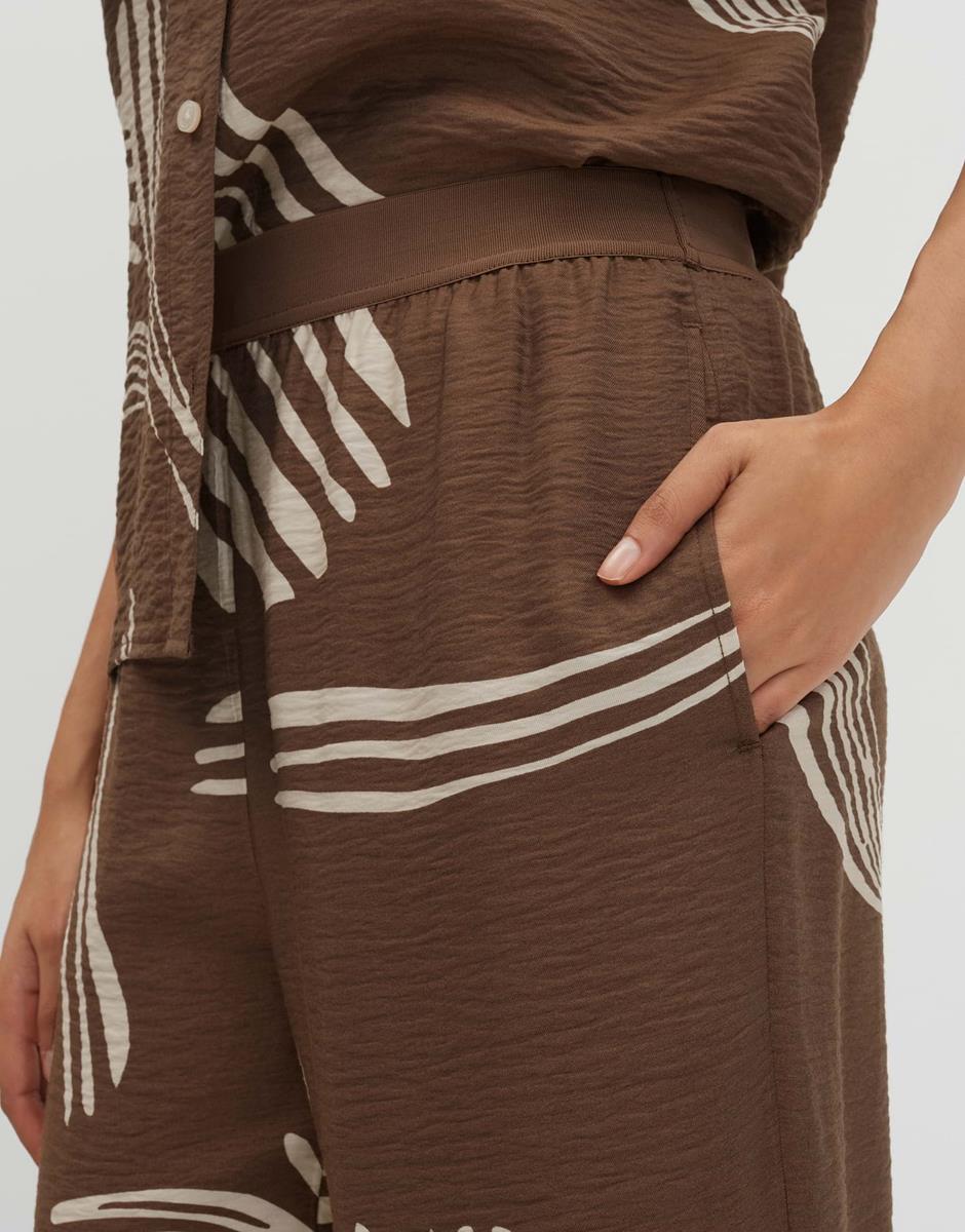 SOMEDAY Pantalon Cevil Leaf Bruin 4