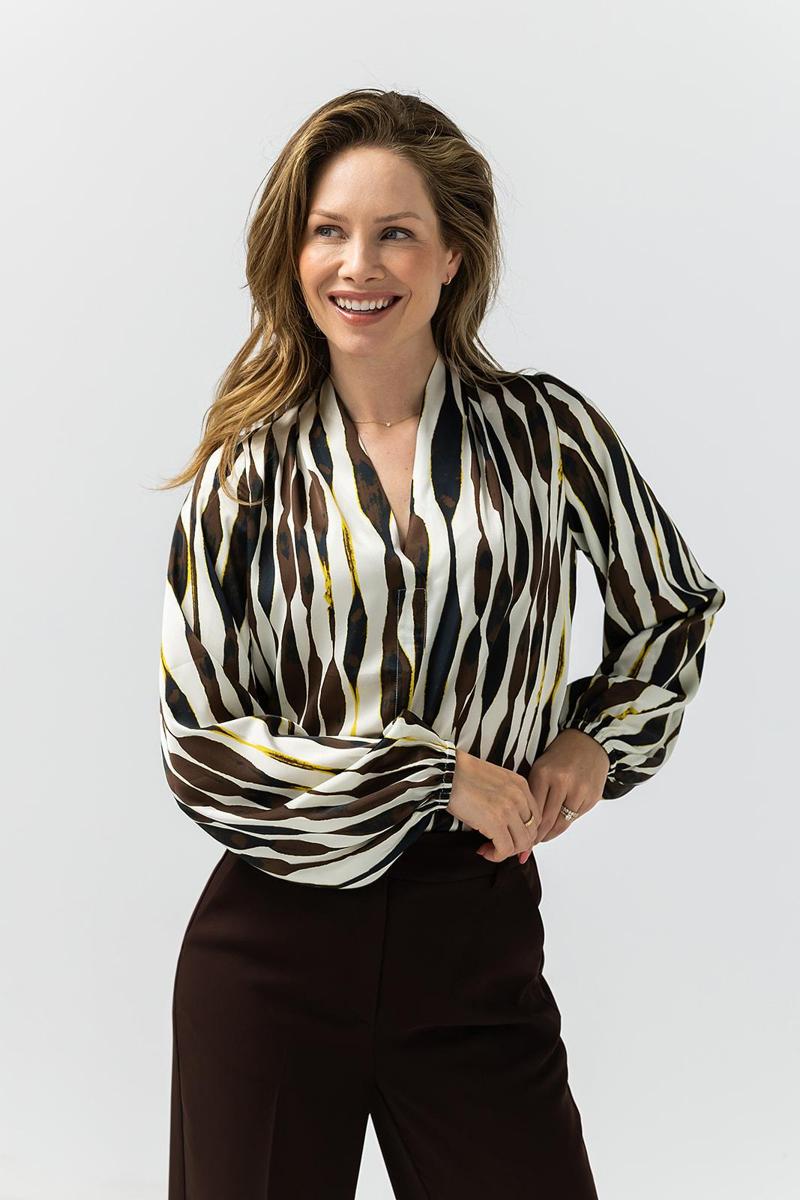 Label DOT Blouse 2521044 Bruin 1