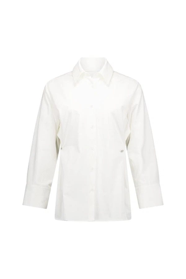 Studio Anneloes Blouse Arina poplin blou Wit 1