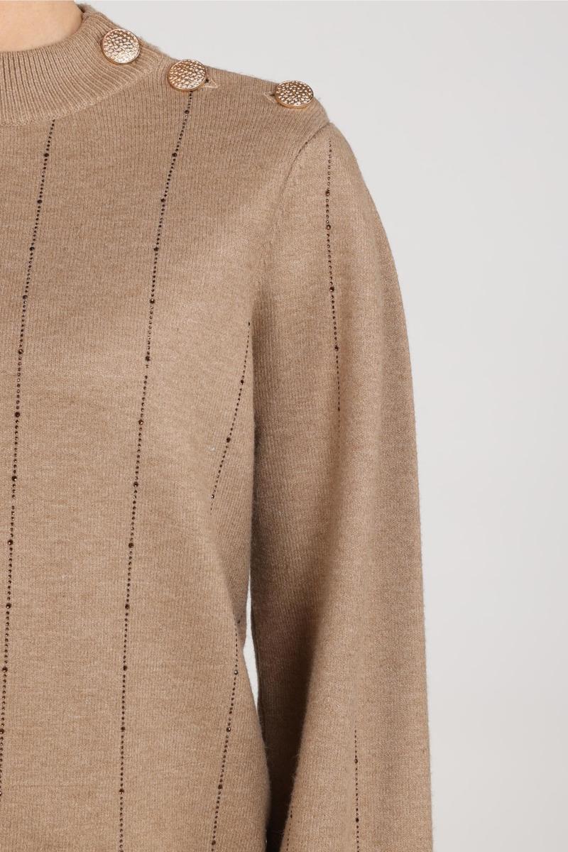 NUKUS Trui NKF03085 Taupe 2