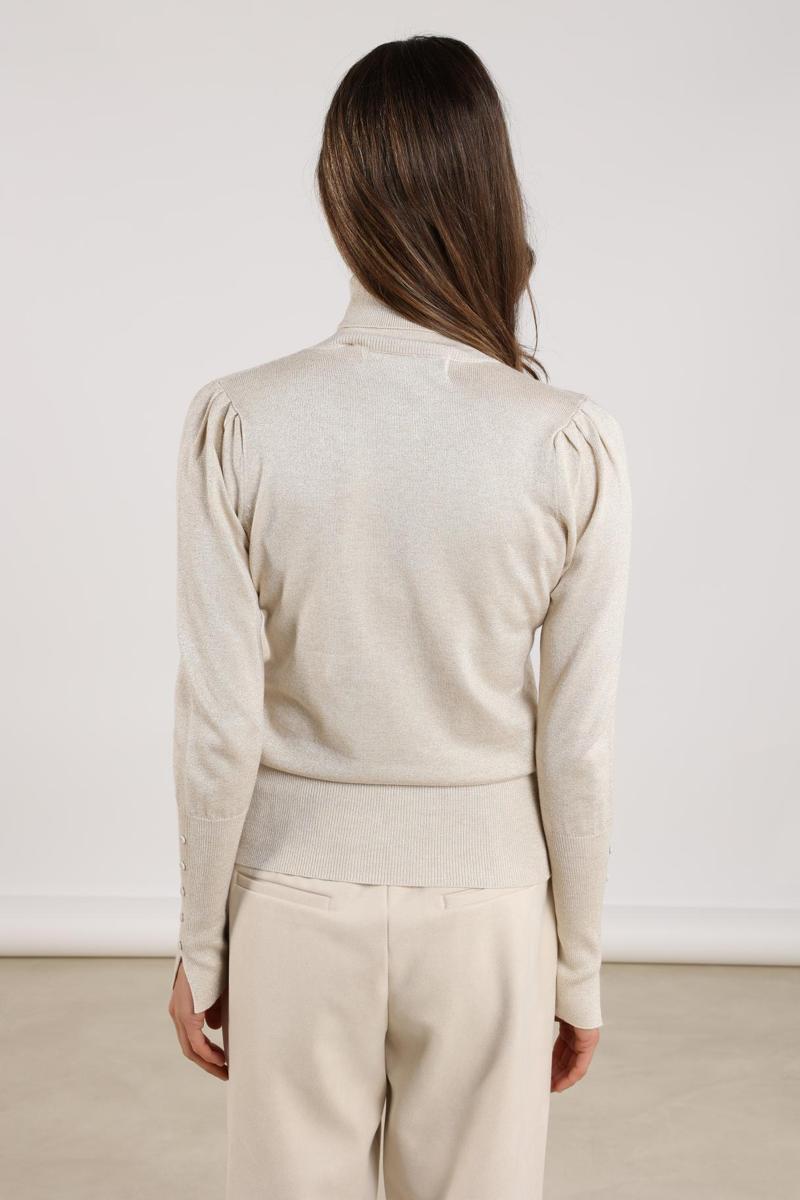 NUKUS Trui Sylvia Lurex Beige 3