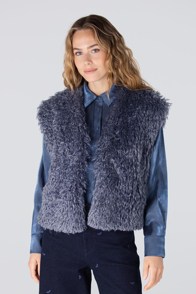 Jansen Amsterdam Gilet Dali Blauw 1