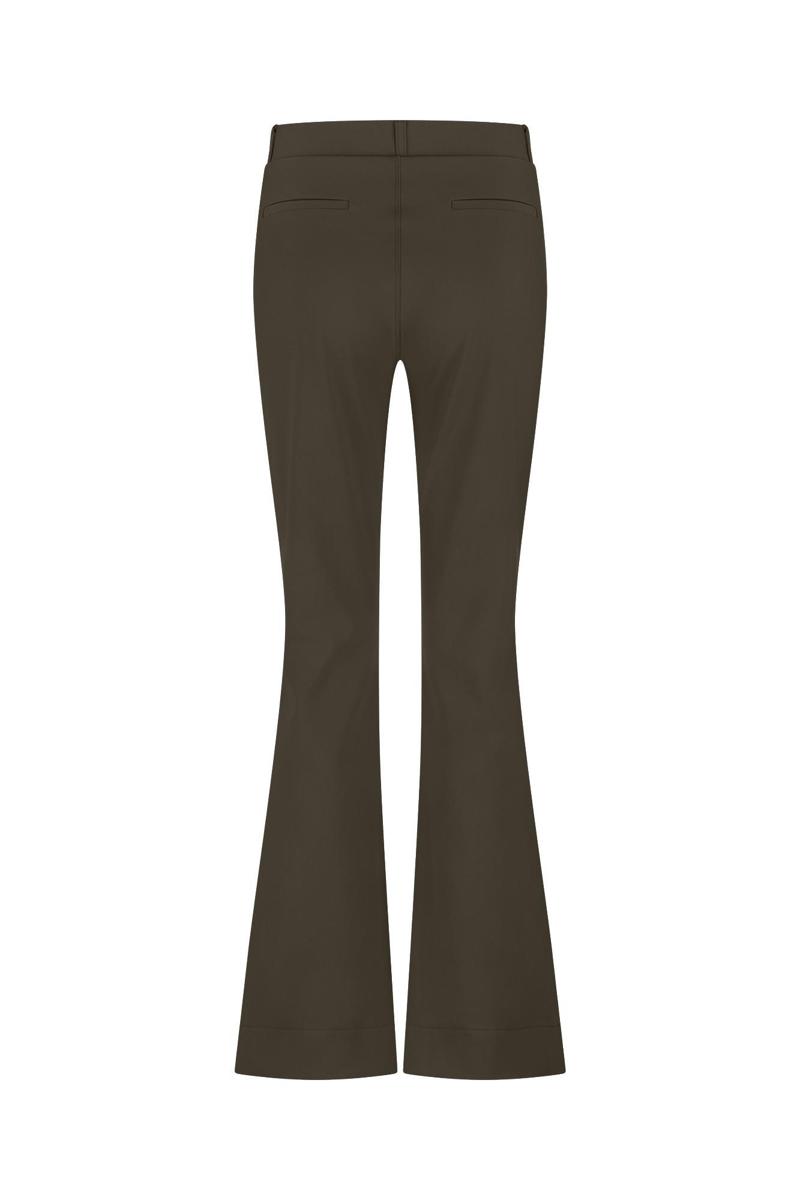 Studio Anneloes Pantalon Flair bonded trou Groen 5