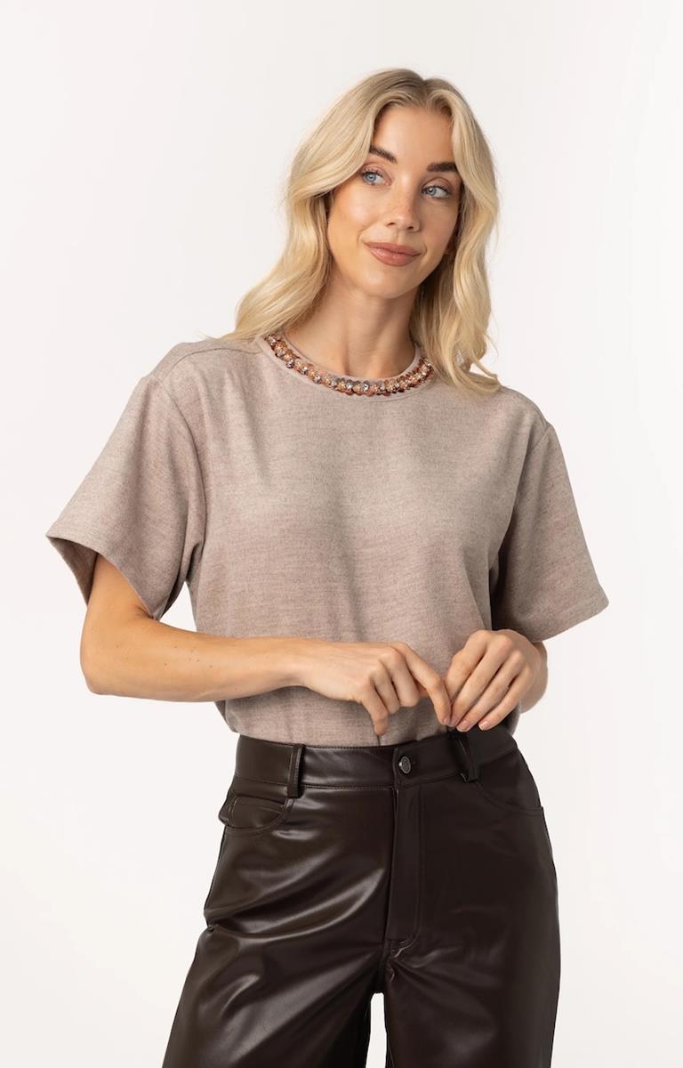 Anna Blouse 80a04-03928 Taupe 1