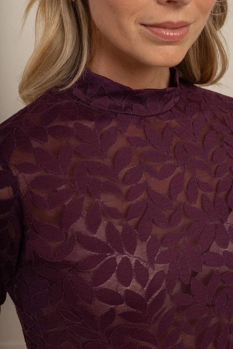 Studio Anneloes T-Shirt Reagan lace top Paars 3