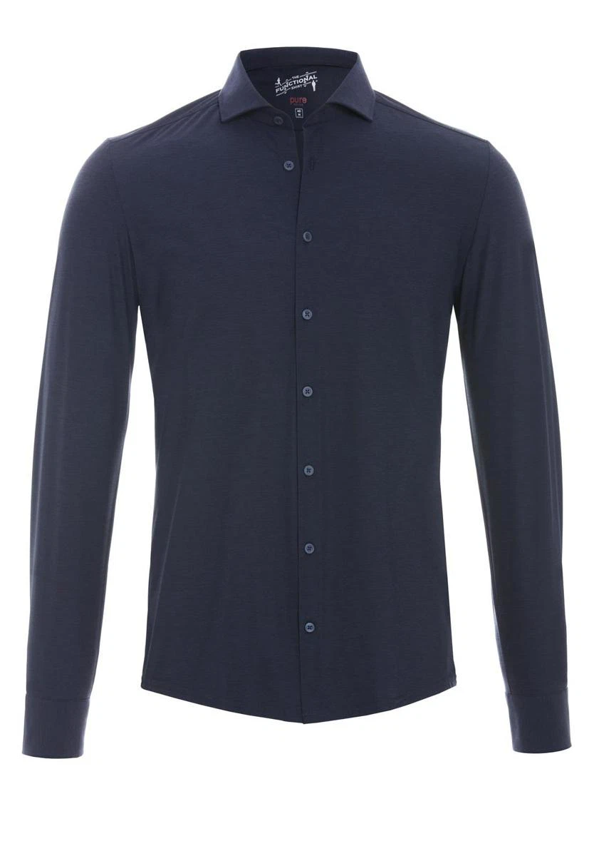 Pure Overhemd 3386-21150 Blauw 2