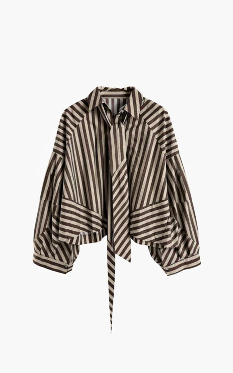 Aimée the Label Blouse Oslo Bruin 2
