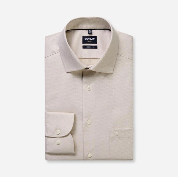 Olymp Overhemd 135674 Beige 1