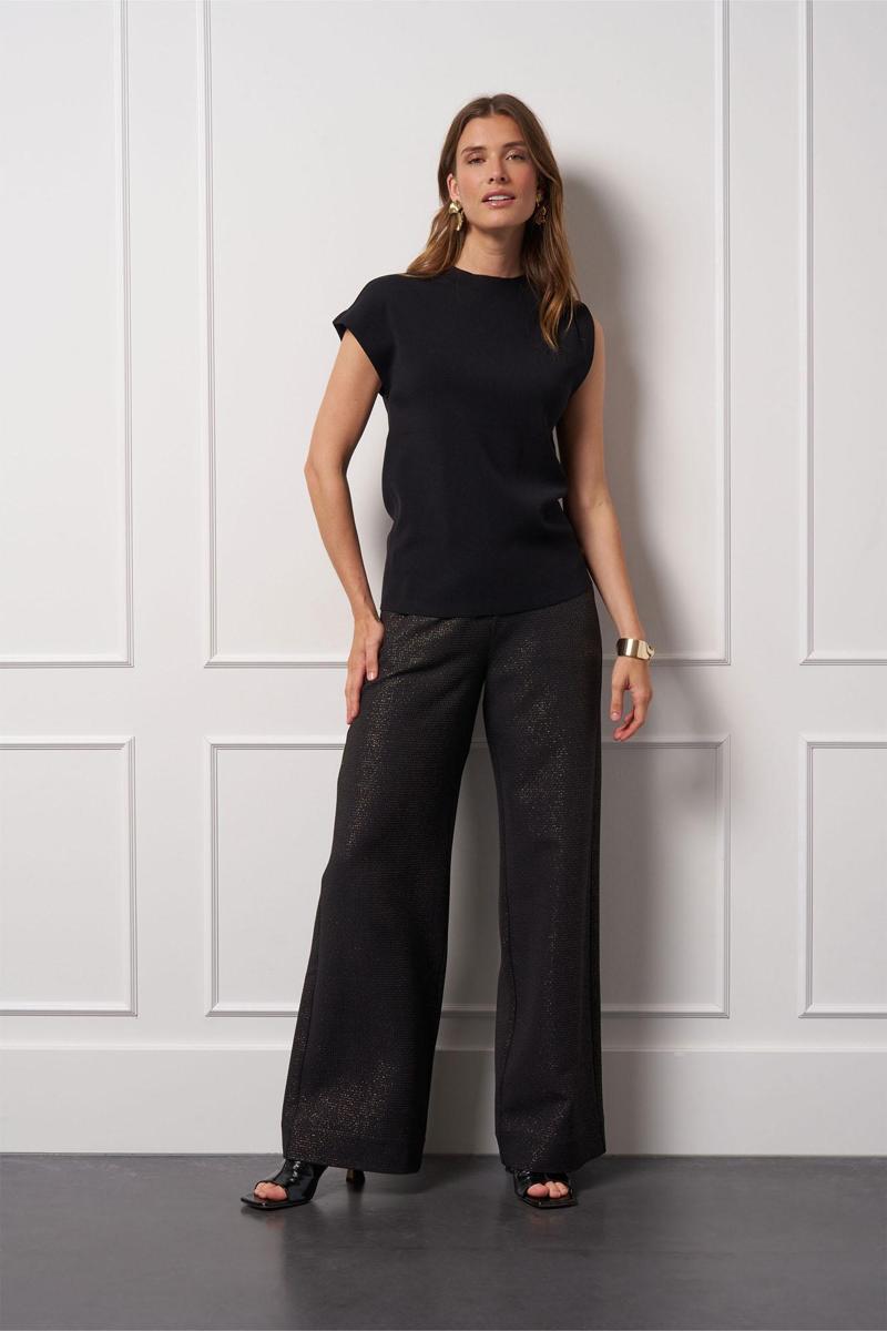 Studio Anneloes Blouse Fanny button top Zwart 5
