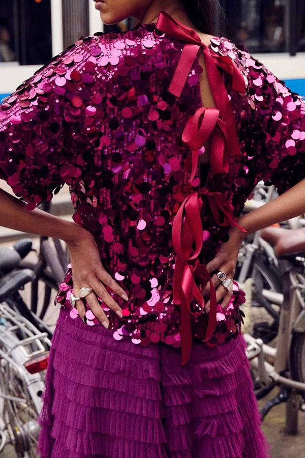 POM Amsterdam Blouse SP9855 Paars 1