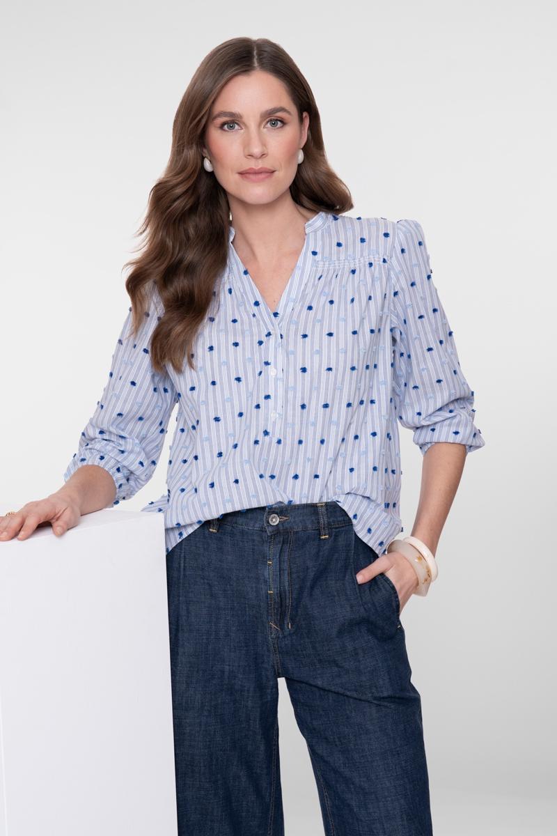 Geisha Blouse 63057-14 Blauw 1