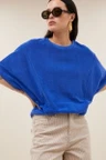 By-Bar T-Shirt Nuki Slub Top Blauw 5