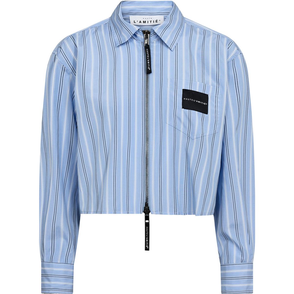 Haute L'Amitié Blouse Crop Stripe Blauw 1